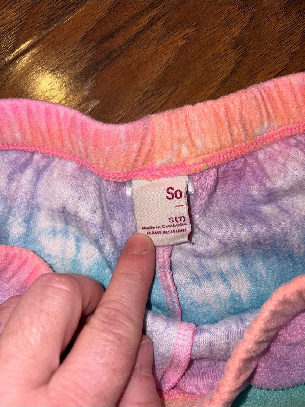 Panda Hooded Rainbow Tie-Dye Lounge Set Sonoma Youth S